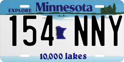 MN license plate 154NNY