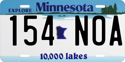 MN license plate 154NOA