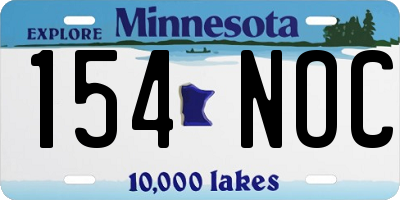 MN license plate 154NOC