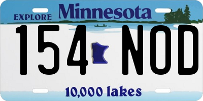 MN license plate 154NOD