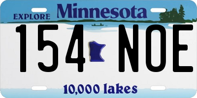 MN license plate 154NOE