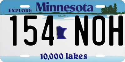 MN license plate 154NOH