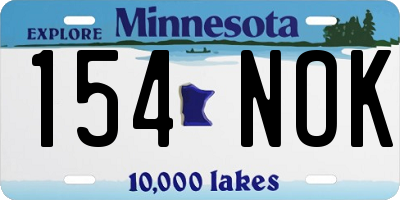 MN license plate 154NOK