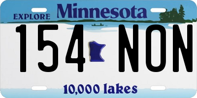 MN license plate 154NON