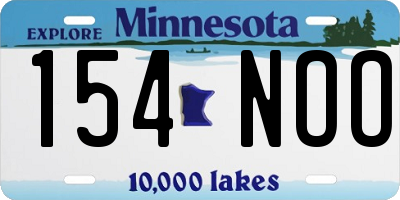 MN license plate 154NOO