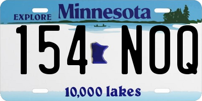 MN license plate 154NOQ
