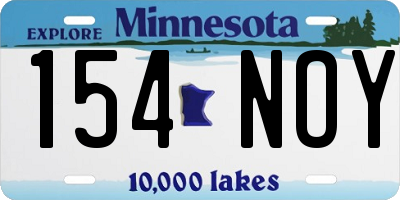 MN license plate 154NOY