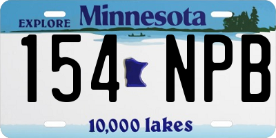 MN license plate 154NPB