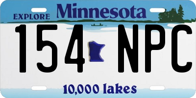 MN license plate 154NPC