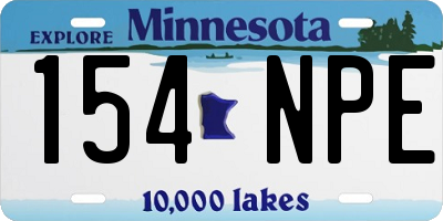 MN license plate 154NPE