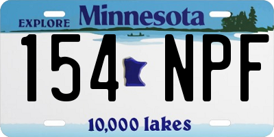 MN license plate 154NPF