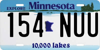MN license plate 154NUU