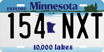MN license plate 154NXT