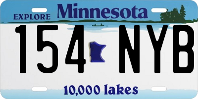 MN license plate 154NYB