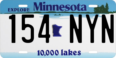 MN license plate 154NYN