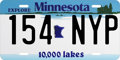 MN license plate 154NYP