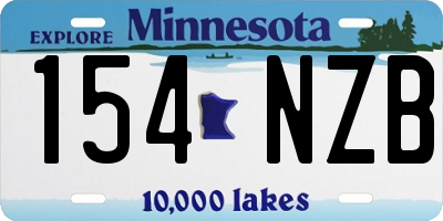 MN license plate 154NZB