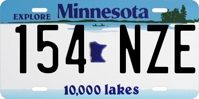 MN license plate 154NZE