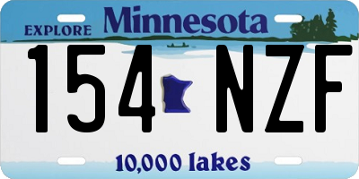 MN license plate 154NZF