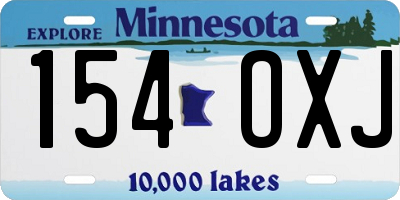 MN license plate 154OXJ
