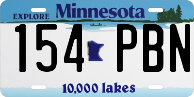 MN license plate 154PBN