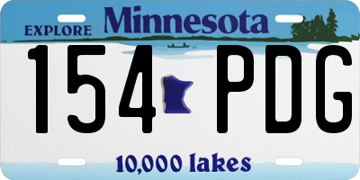 MN license plate 154PDG