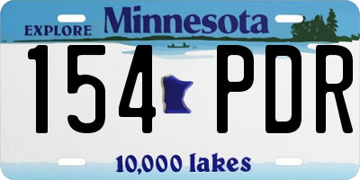 MN license plate 154PDR
