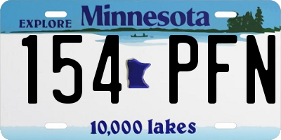 MN license plate 154PFN