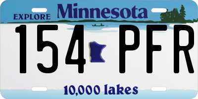 MN license plate 154PFR