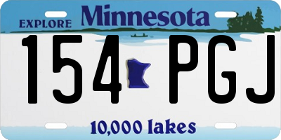 MN license plate 154PGJ