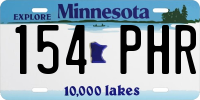 MN license plate 154PHR