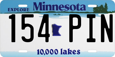 MN license plate 154PIN