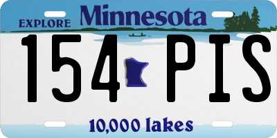 MN license plate 154PIS