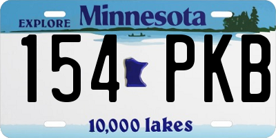 MN license plate 154PKB