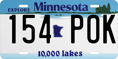 MN license plate 154POK