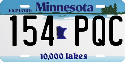 MN license plate 154PQC