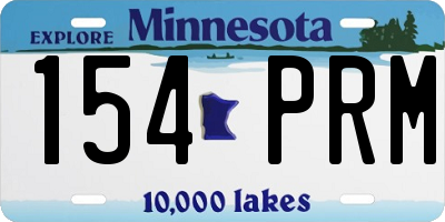MN license plate 154PRM