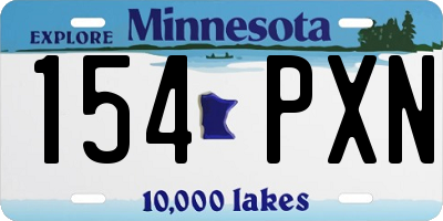 MN license plate 154PXN