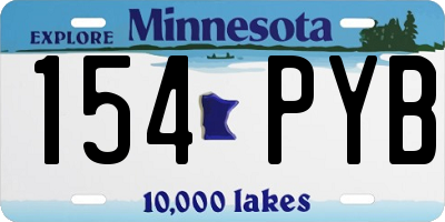 MN license plate 154PYB