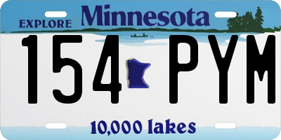 MN license plate 154PYM