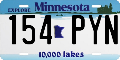 MN license plate 154PYN