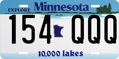 MN license plate 154QQQ