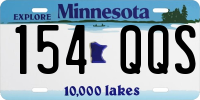MN license plate 154QQS