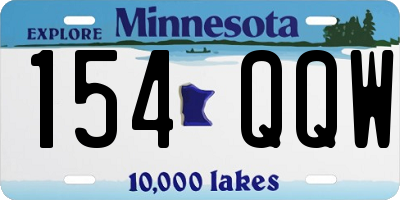 MN license plate 154QQW