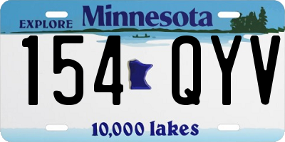 MN license plate 154QYV