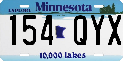 MN license plate 154QYX