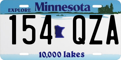 MN license plate 154QZA