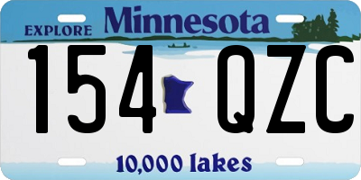 MN license plate 154QZC
