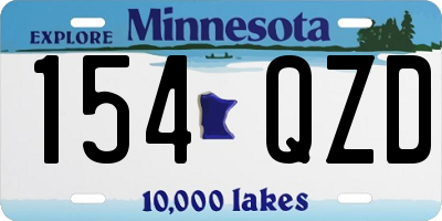 MN license plate 154QZD