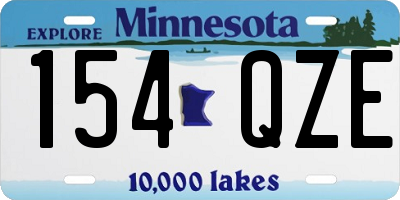 MN license plate 154QZE
